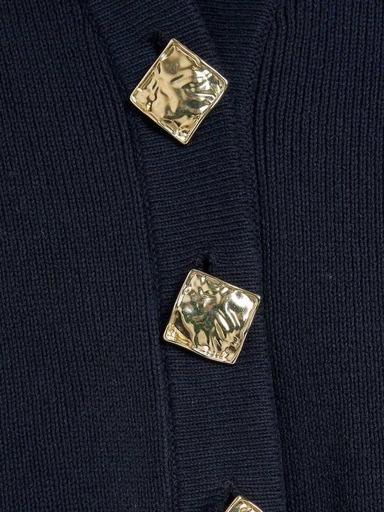 River Island Blue Asymmetric Tipped Cardigan - Image 6 of 6