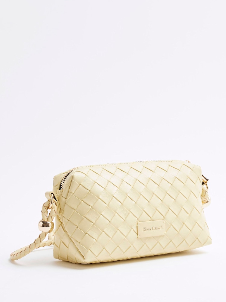 Кремовый - River Island Weave Cross-Body Bag - Image 2 of 5