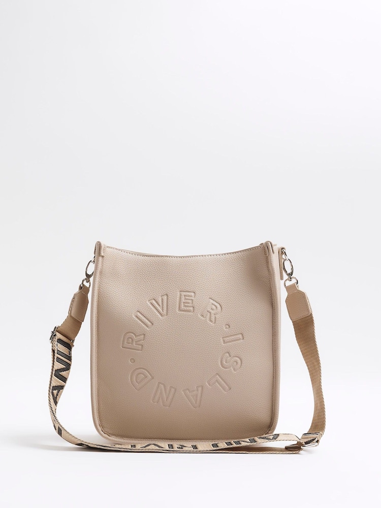River Island Brown Logo Messenger Bag - Image 2 of 7