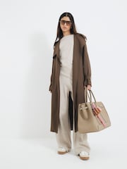 River Island Brown Knit Wide Leg Trousers - Image 2 of 5