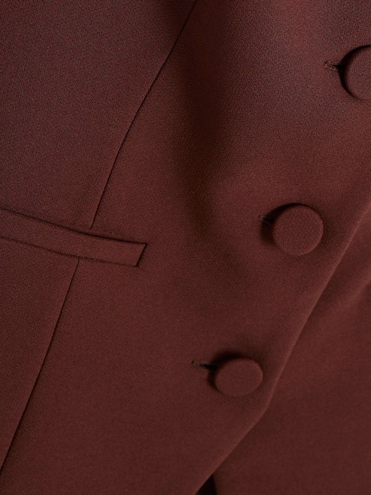 River Island Brown Square Neck Strappy Waistcoat - Image 5 of 5