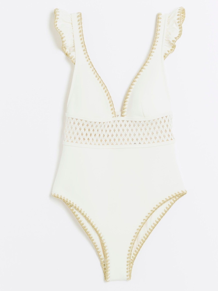 Maillot de bain River Island à découpes plongeantes - Image 5 of 6