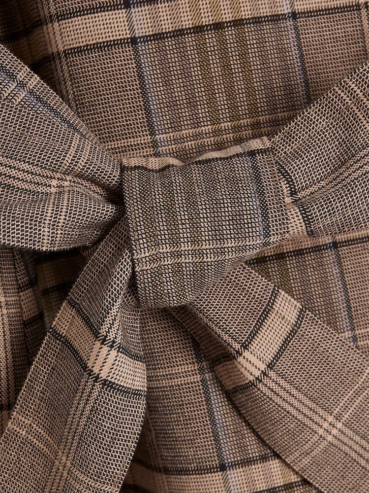 River Island Brown Check Trench Coat - Image 5 of 5