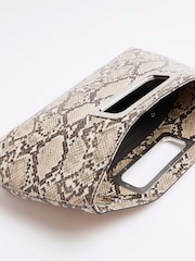 River Island Beige Metal Handle Clutch Bag - Image 4 of 4