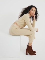 River Island Cropped V-Neck Cardigan - Image 3 of 4