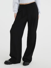 River Island Black Wide Leg Trousers - Image 1 of 5