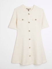 River Island Cream Button Mini Dress - Image 4 of 5