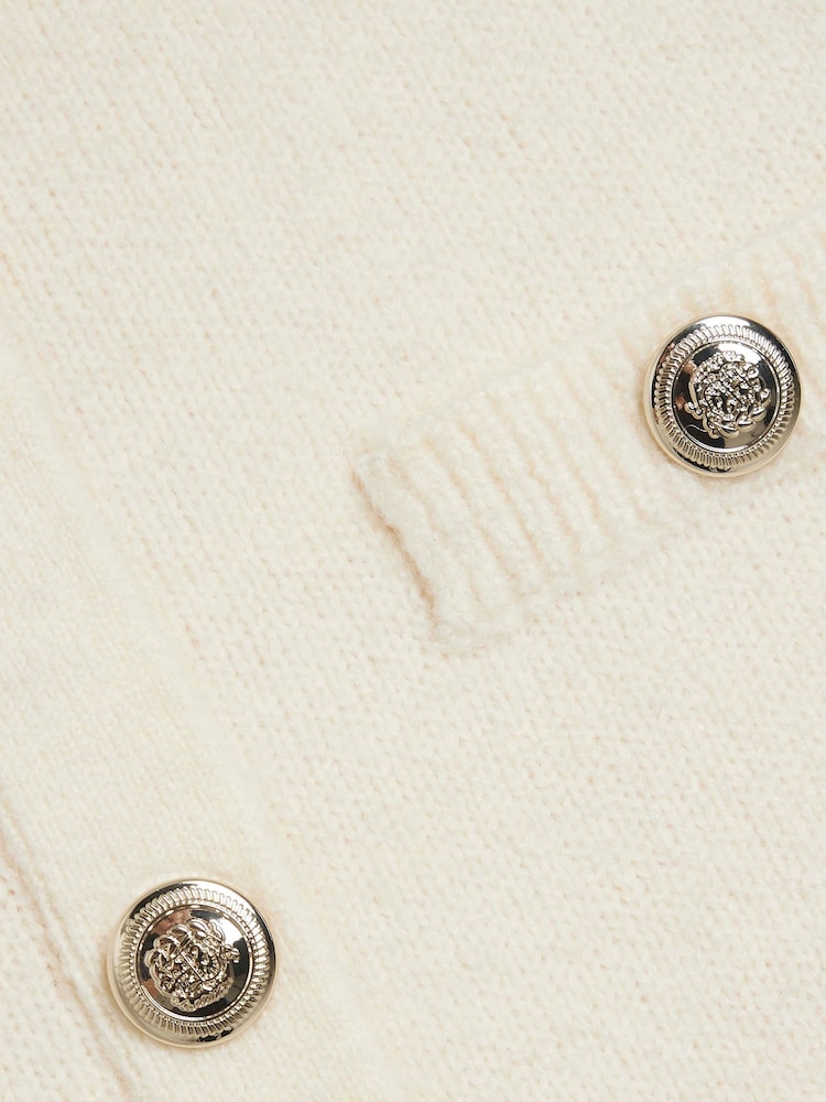 River Island Cream Button Mini Dress - Image 5 of 5