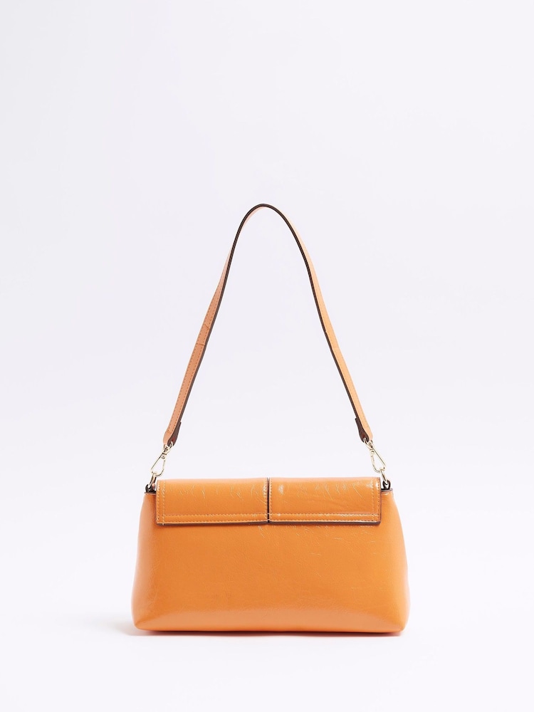 River Island Orange Small Fold Over Clutch - Image 2 of 6