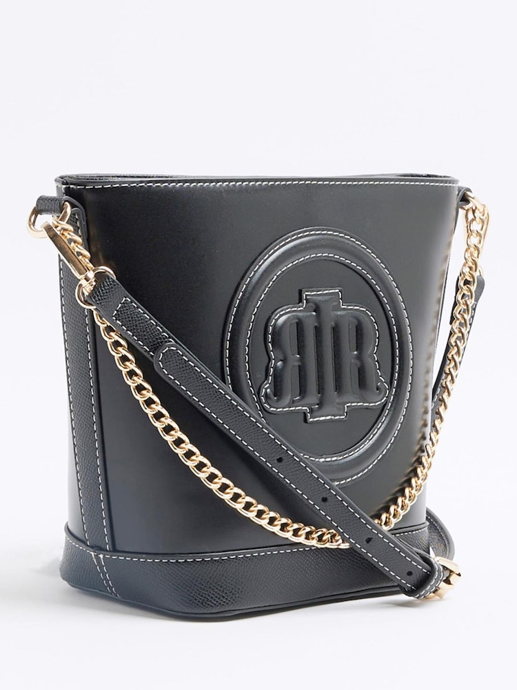 Черный - Сумка-ведро с цепочкой River Island - Image 1 of 7 Черный - Сумка-ведро с цепочкой River Island - Image 1 of 7