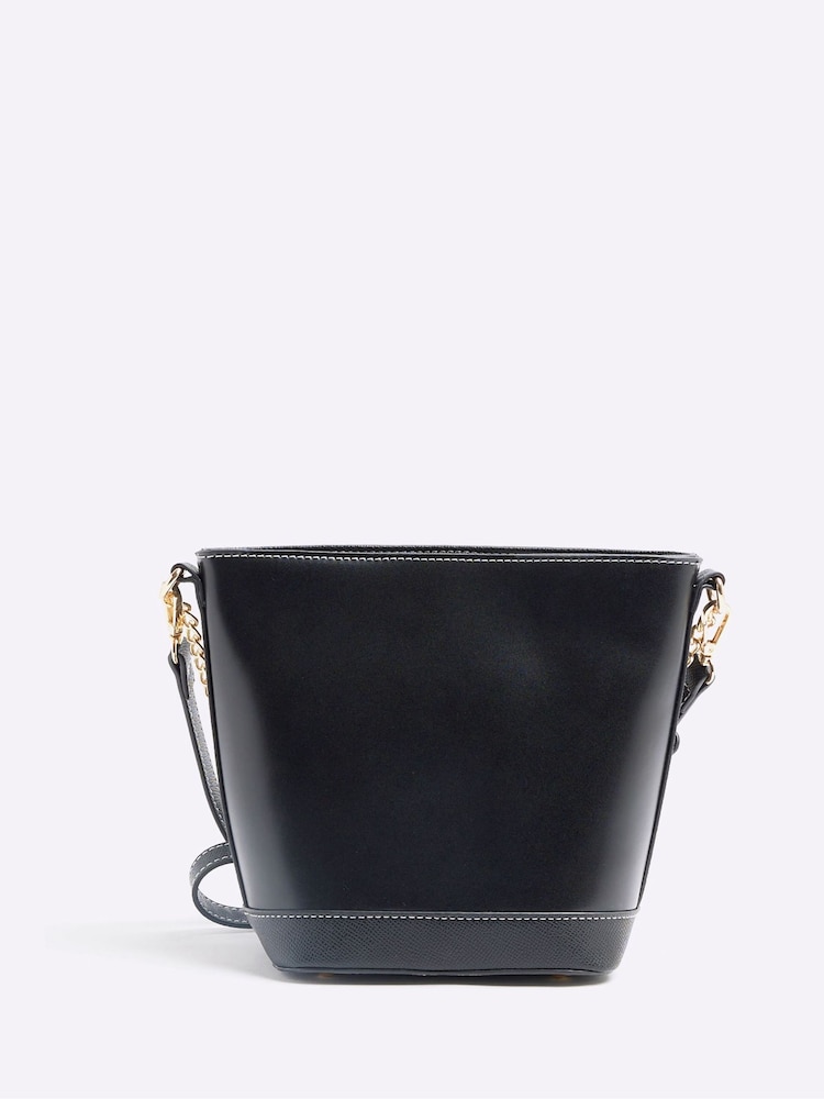 Черный - Сумка-ведро с цепочкой River Island - Image 2 of 7