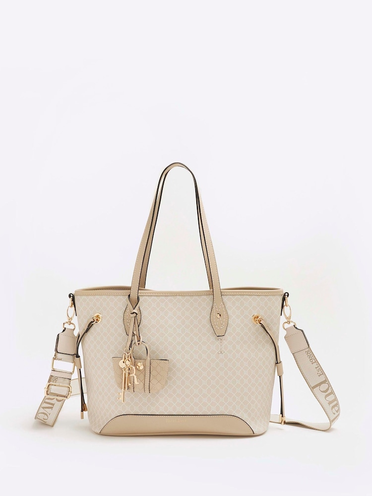 River Island Brown Side Tie Shopper Bag - Image 1 of 5