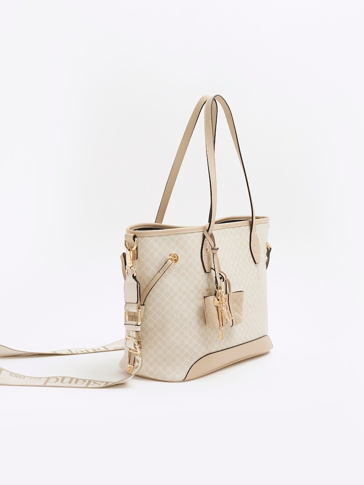 River Island Brown Side Tie Shopper Bag - Image 2 of 5