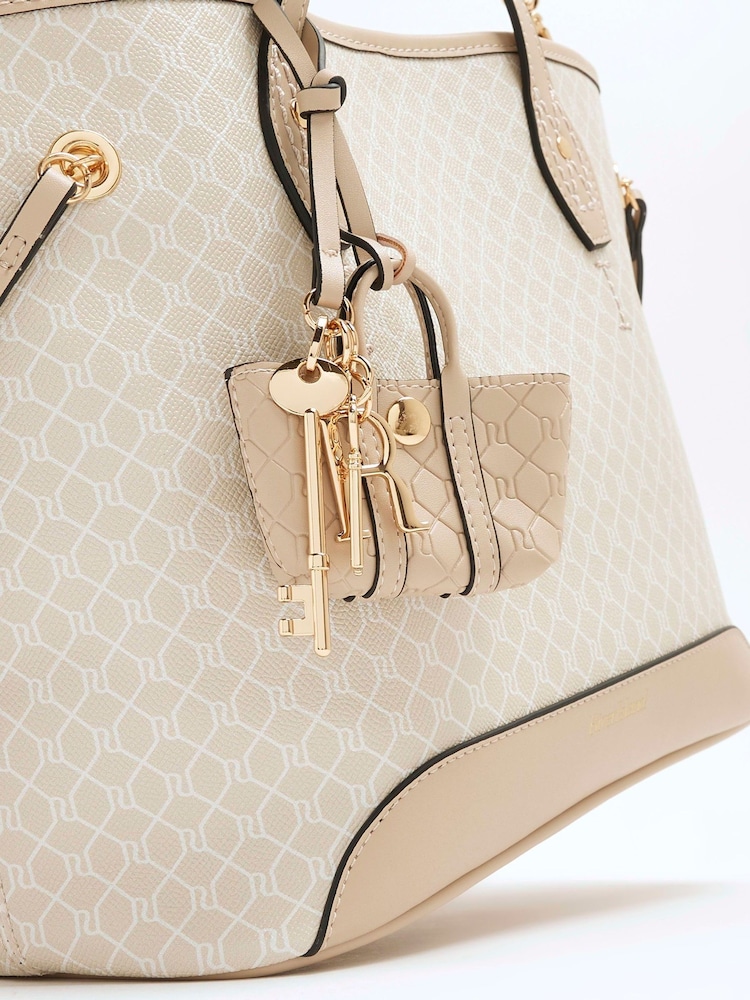 River Island Brown Side Tie Shopper Bag - Image 4 of 5