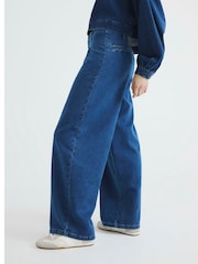River Island Blue Balloon Jersey 100% Cotton Jeans - Image 1 of 5