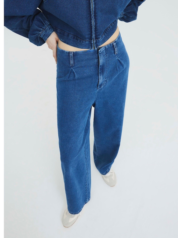 River Island Blue Balloon Jersey 100% Cotton Jeans - Image 2 of 5