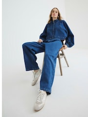 River Island Blue Balloon Jersey 100% Cotton Jeans - Image 3 of 5