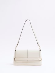 River Island Cream Small Fold Over Clutch - Image 1 of 7