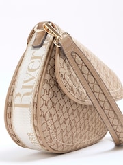 Коричневый - River Island сумка через плечо с монограммой - Изображение 5 из 7