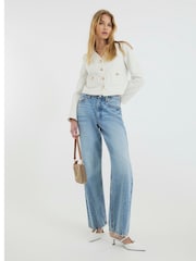 River Island White Pocket Boucle Jacket - Image 3 of 5
