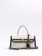 River Island Brown Mini Canvas 100% Cotton Cross-Body Tote Bag - Image 1 of 5
