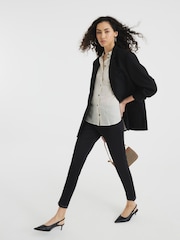 River Island Black Top Stitch Skinny Trousers - Image 1 of 5