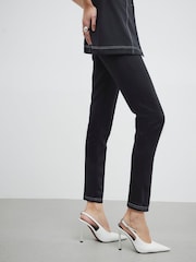 River Island Black Top Stitch Skinny Trousers - Image 2 of 5