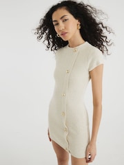 River Island Cream Knit Mini Dress - Image 2 of 5