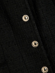 River Island Black Collarless Boucle Jacket - Image 5 of 5