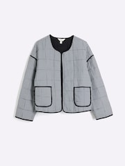 River Island Black Gingham Jacket - Image 4 of 5
