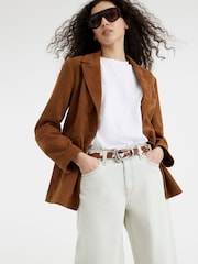 River Island Cream Super Pale Barrel 100% Cotton Jeans - Image 4 of 6