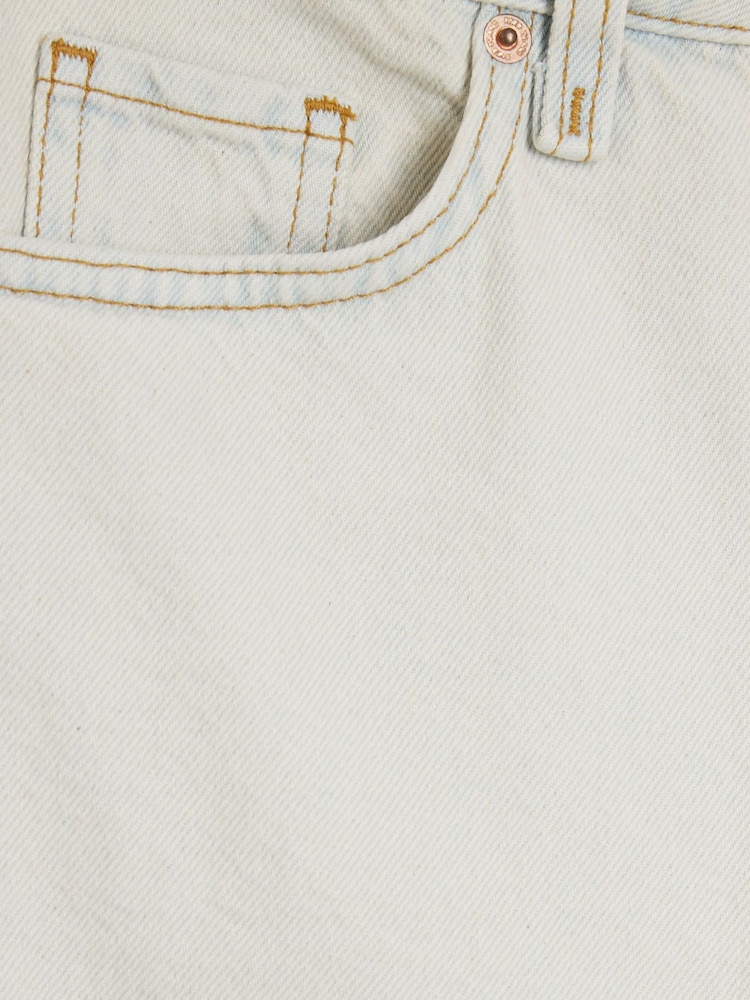 River Island Cream Super Pale Barrel 100% Cotton Jeans - Image 6 of 6