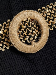 River Island Black Petite Texture Plunge Swimsuit - Image 2 of 2
