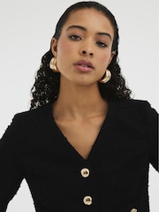 River Island Black Pocket Boucle Jacket - Image 3 of 5