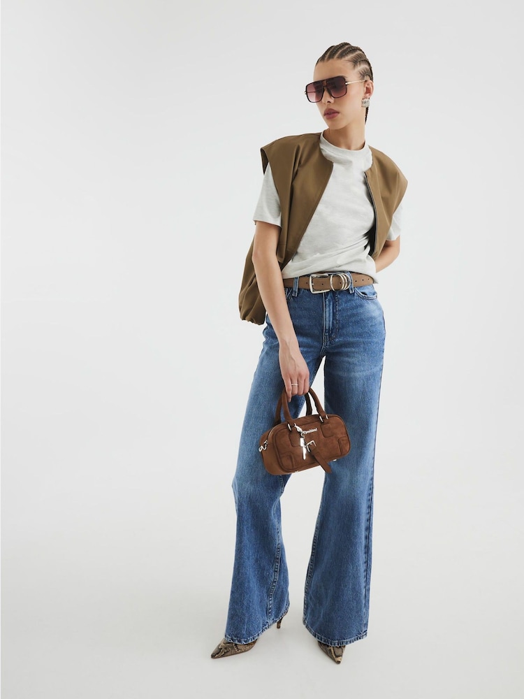 River Island Alto Rise Relaxed Straight 100% Cotton Jeans - Imagen 1 de 5 River Island Alto Rise Relaxed Straight 100% Cotton Jeans - Imagen 1 de 5