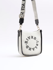 River Island White Logo Messenger Bag - Image 2 of 5
