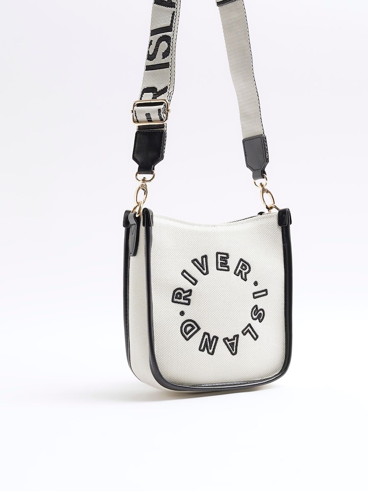 River Island White Logo Messenger Bag - Image 2 of 5