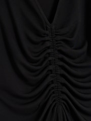 River Island Black Ruched Front Maxi Dress - Image 5 of 5