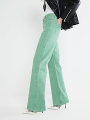 River Island Green Relaxed Straight Fit 100% Cotton Jeans - Image 2 of 5