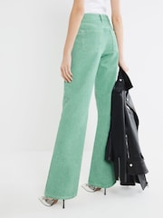River Island Green Relaxed Straight Fit 100% Cotton Jeans - Image 3 of 5