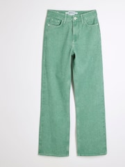 River Island Green Relaxed Straight Fit 100% Cotton Jeans - Image 5 of 5