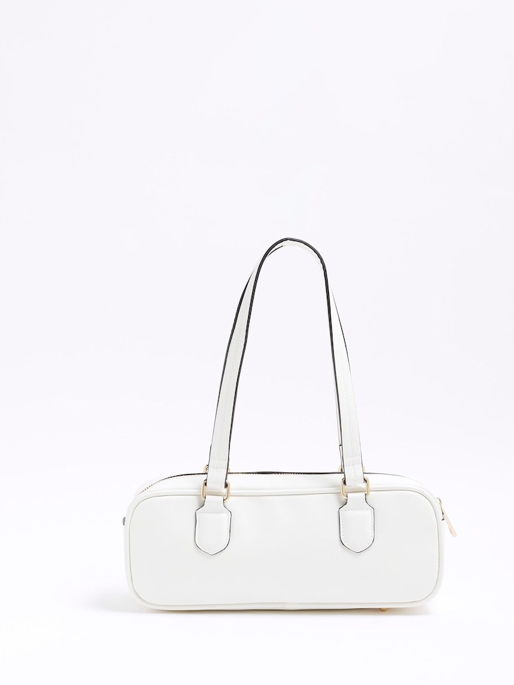 River Island White East West Bowler Bag - Image 2 of 6 River Island White East West Bowler Bag - Image 2 of 6
