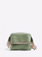 Зеленый - River Island Flap Over Cross-Body Bag - Image 1 of 2