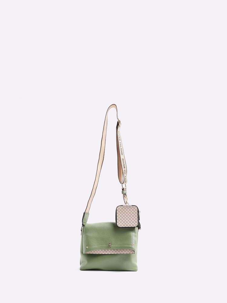 Зеленый - River Island Flap Over Cross-Body Bag - Image 2 of 2