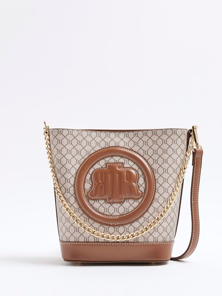Коричневый - Сумка-ведро с цепочкой River Island - Image 2 of 6