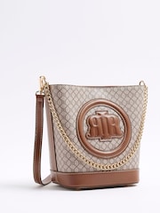 Коричневый - Сумка-ведро с цепочкой River Island - Image 3 of 6