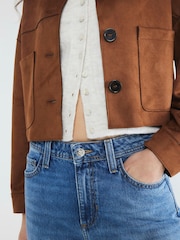 River Island Blue Seamed Barrel 100% Cotton Jeans - Image 3 of 5