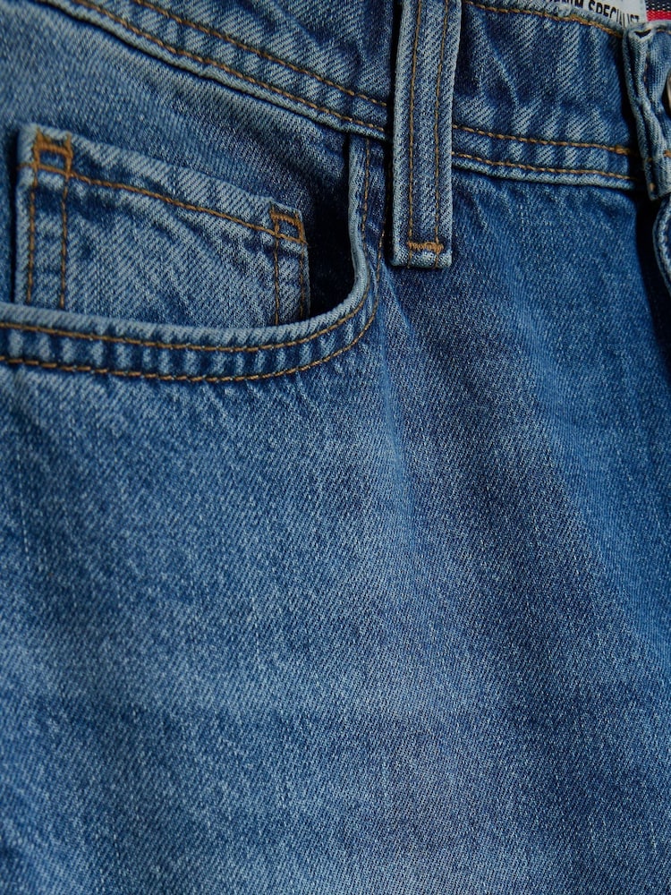 River Island Blue Seamed Barrel 100% Cotton Jeans - Image 5 of 5