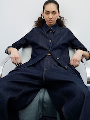 River Island Blue Pull On Barrel 100% Cotton Jeans - Image 2 of 6