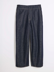 River Island Blue Pull On Barrel 100% Cotton Jeans - Image 5 of 6